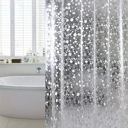 3D Pebble Pattern Shower Curtain