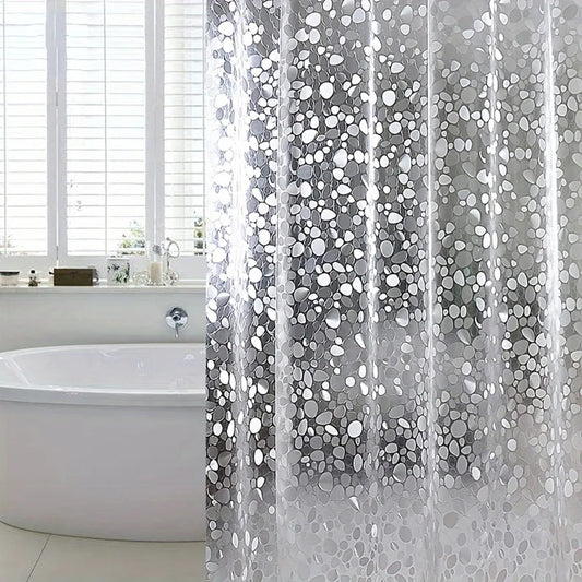 3D Pebble Pattern Shower Curtain