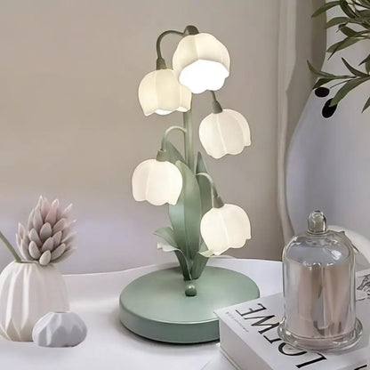 Vintage Bell Flower Table Lamp
