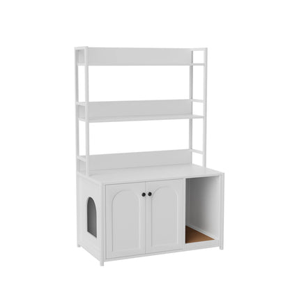 Wooden Hidden Cat Litter Box Enclosure