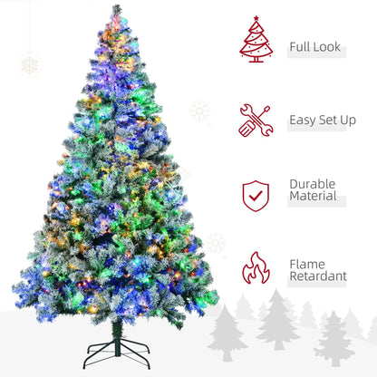 7.5ft Artificial Snow Christmas Tree for Festive Home Decor