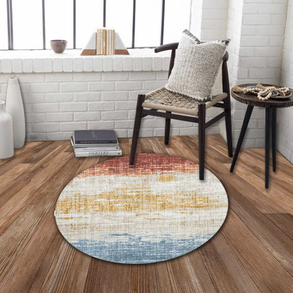 RABBIT 41in x - 41in -Washable Round Rug