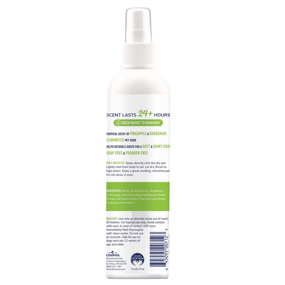 Plant Based Tropical Breeze Deodorizing Spray Eliminates Odors and Moisturizes Pets Coat
