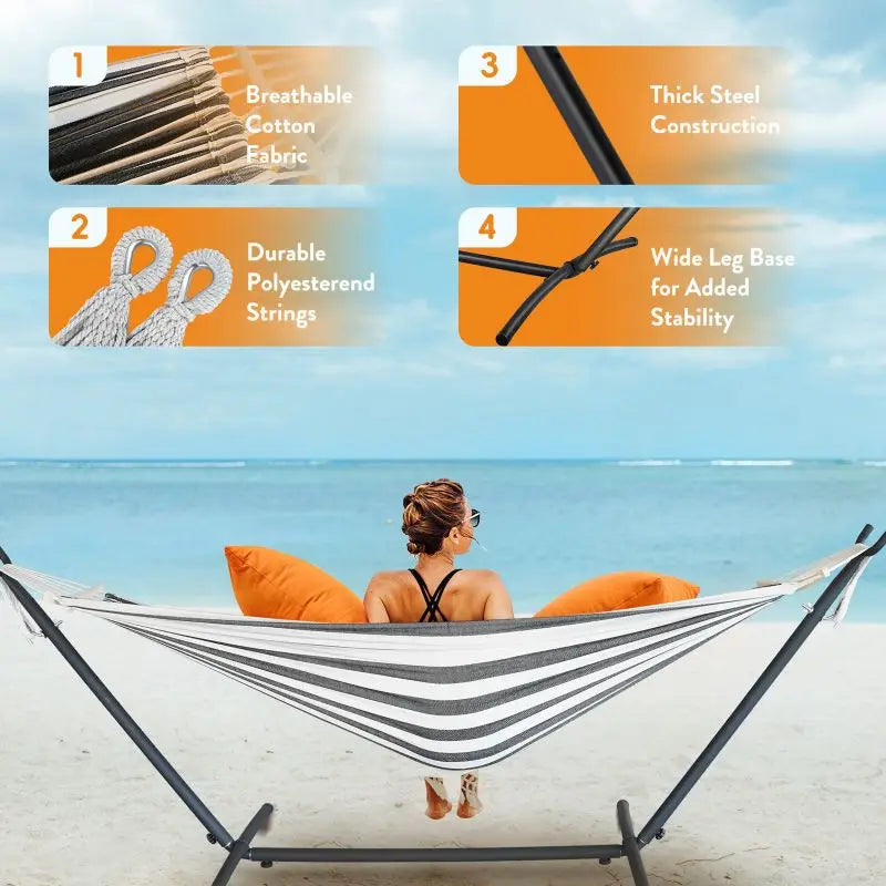 Stylish Hammock with Adjustable Stand