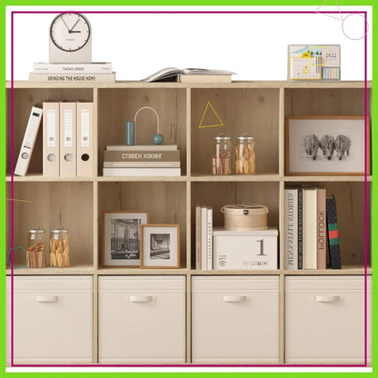 Wooden 12 Cube Storage Organizer, with Closed Back