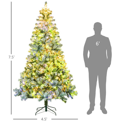 7.5ft Artificial Snow Christmas Tree for Festive Home Decor
