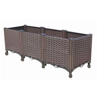 Outdoor Elevated Garden Boxes with Drainage Plug