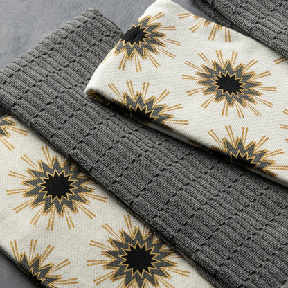 5-Pack Starburst Design Kitchen Towels