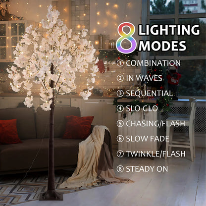 6ft Lighted Cherry Blossom Tree