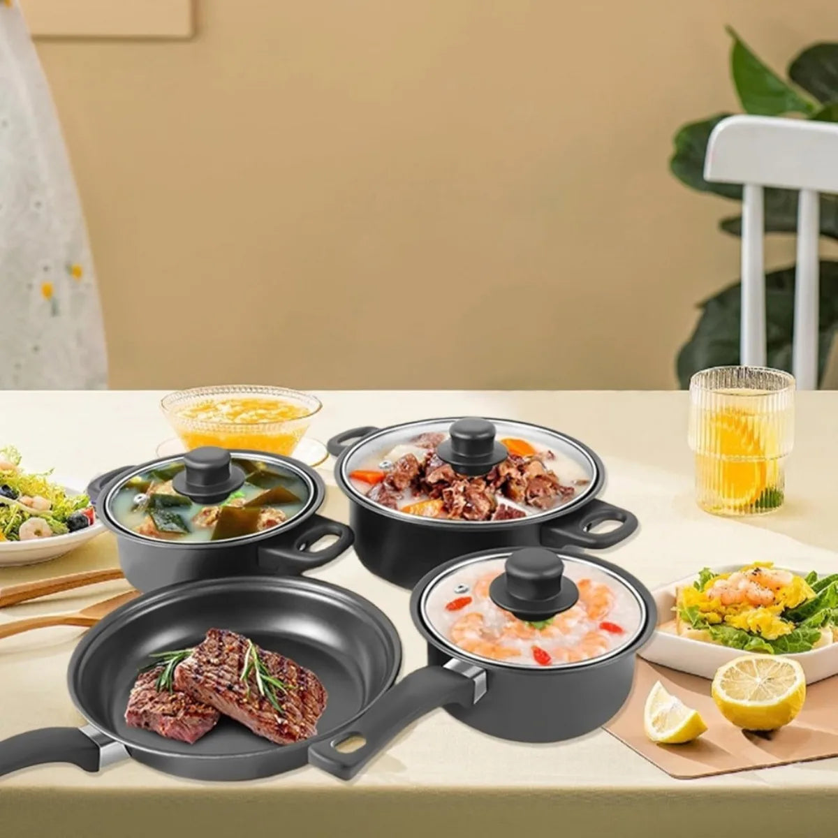 13 pcs Non-Stick Pots and Pans Set