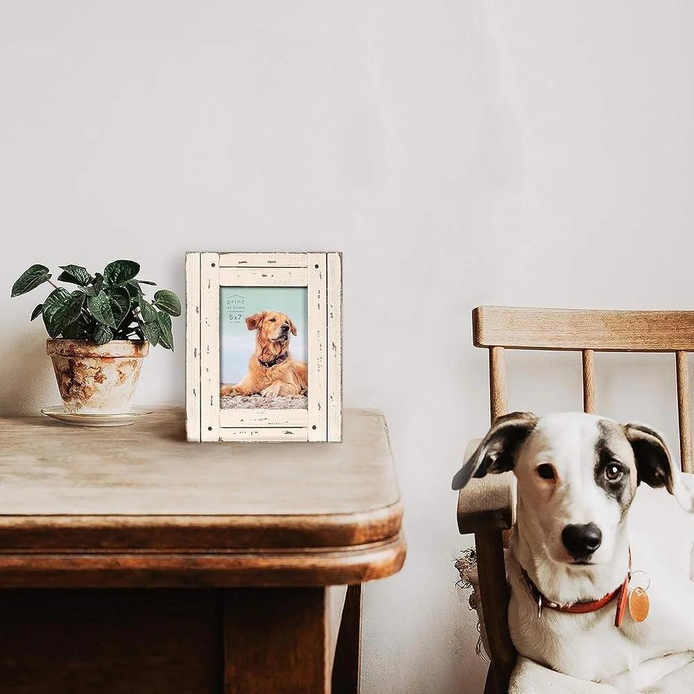 Rustic Antique White Picture Frame-Perfect Gift