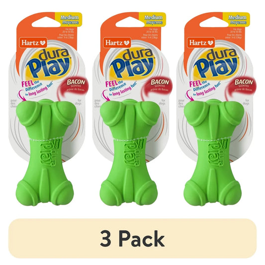 3 Pack Bacon Scented Medium Dog Toy