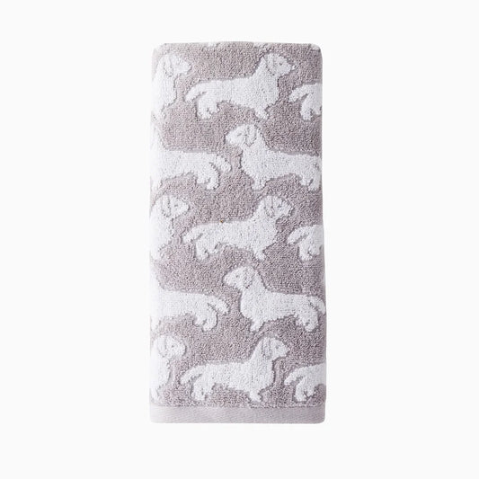 Jacquard Dachshund Puppy Hand Towels