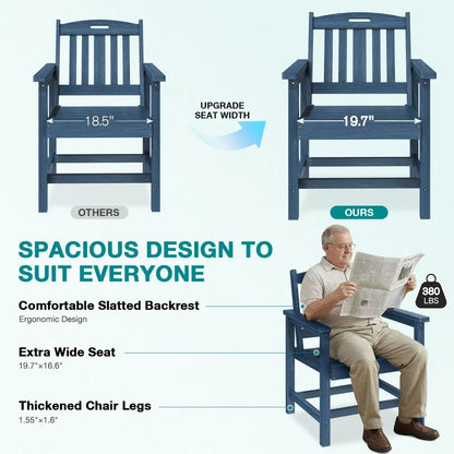 7Pc HIPS Patio Dining Set with Seating for Six