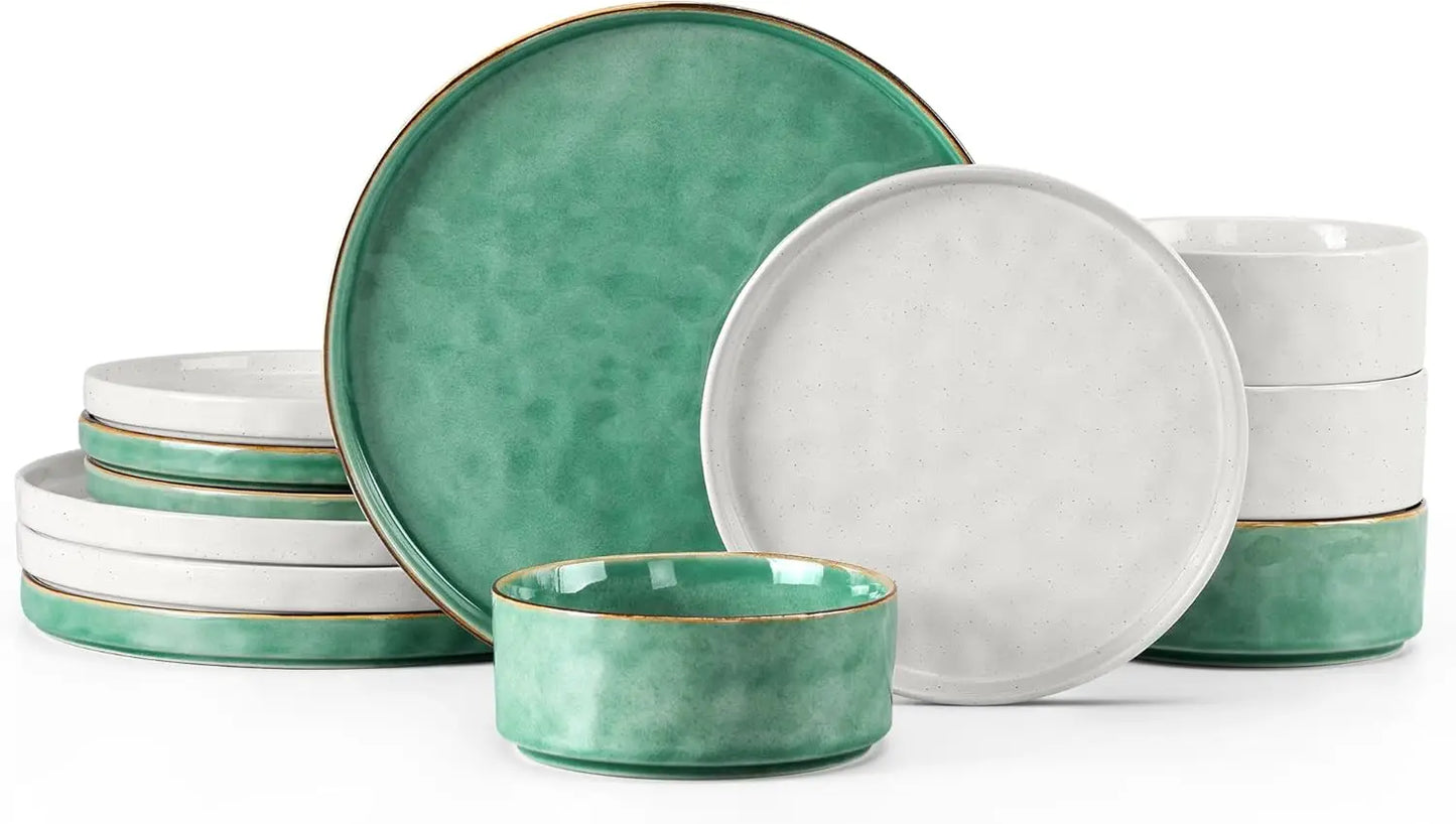 12 Piece Stoneware Dish Set