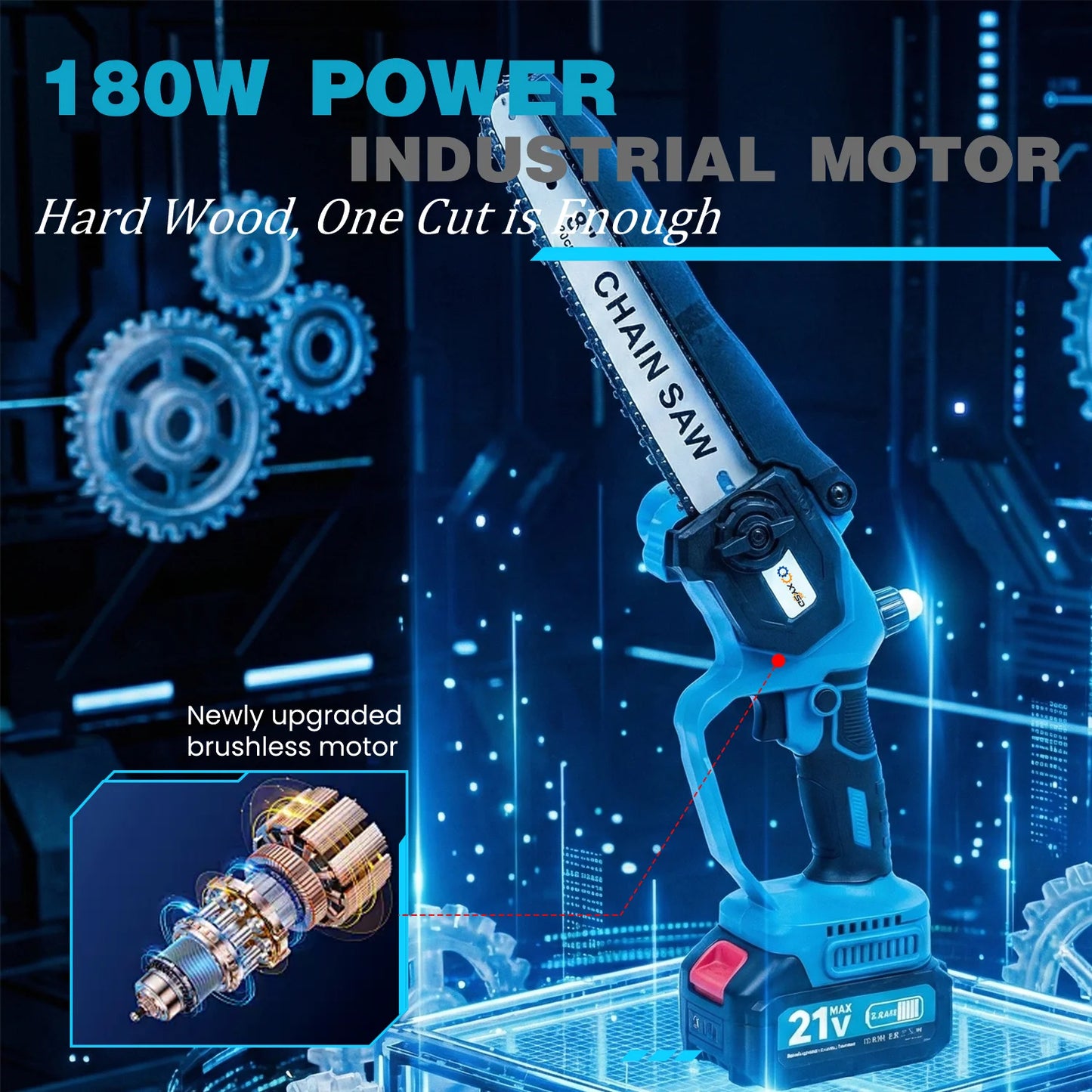 2-in-1 Cordless Pole Saw and Mini Chainsaw