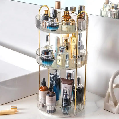 3 Tier Rotating Makeup Organizer for Vanity