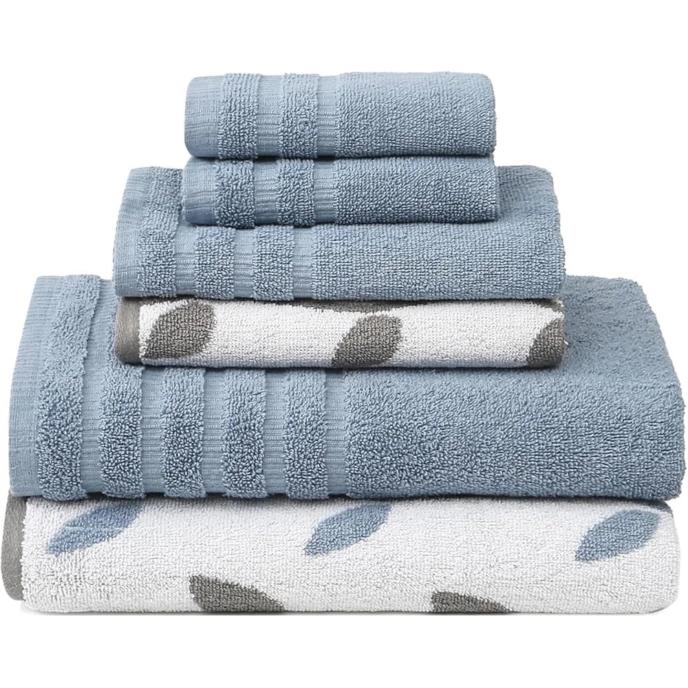 6-Piece Organic Vines Cotton Towel Set