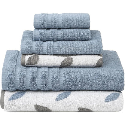 6-Piece Organic Vines Cotton Towel Set