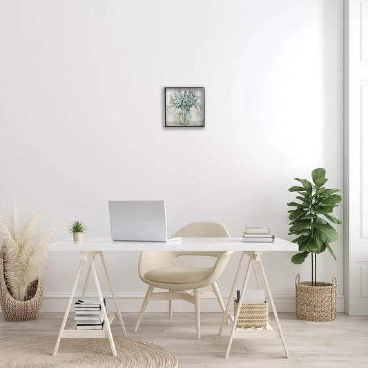Rustic Eucalyptus Flower Framed Art Giclée Print