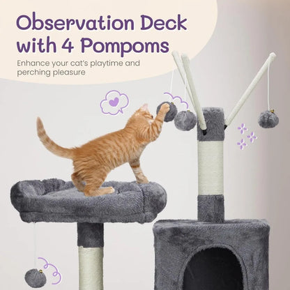 57 Inch Outvita Large Cat Tree Condo