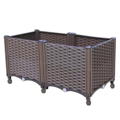 Outdoor Elevated Garden Boxes with Drainage Plug