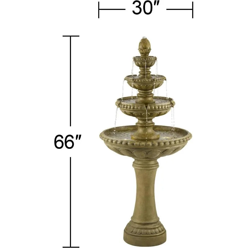 Italian Outdoor Water Fountain with LED Light
