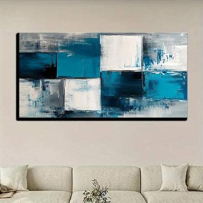 Modern Blue Abstract Canvas Art