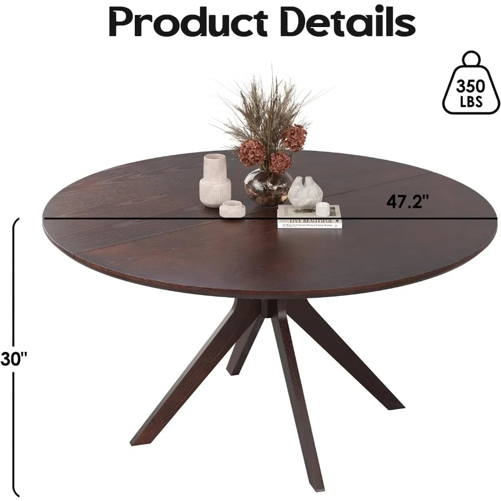 47.2" Solid Wood Dining Table