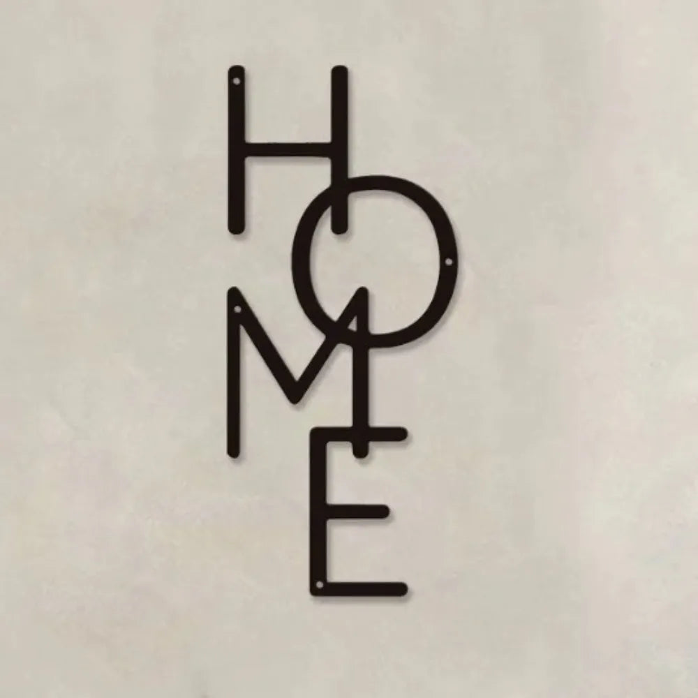 - Vertical Metal HOME Sign