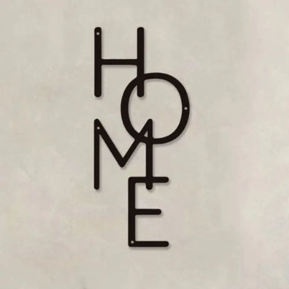 - Vertical Metal HOME Sign
