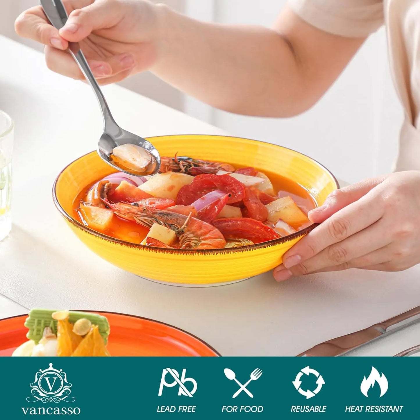 Set for 6 Bonita Stone Dinnerware Sets