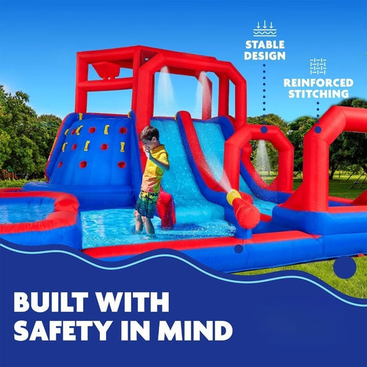 Mega Climb N’ Go Inflatable Water Slide Park