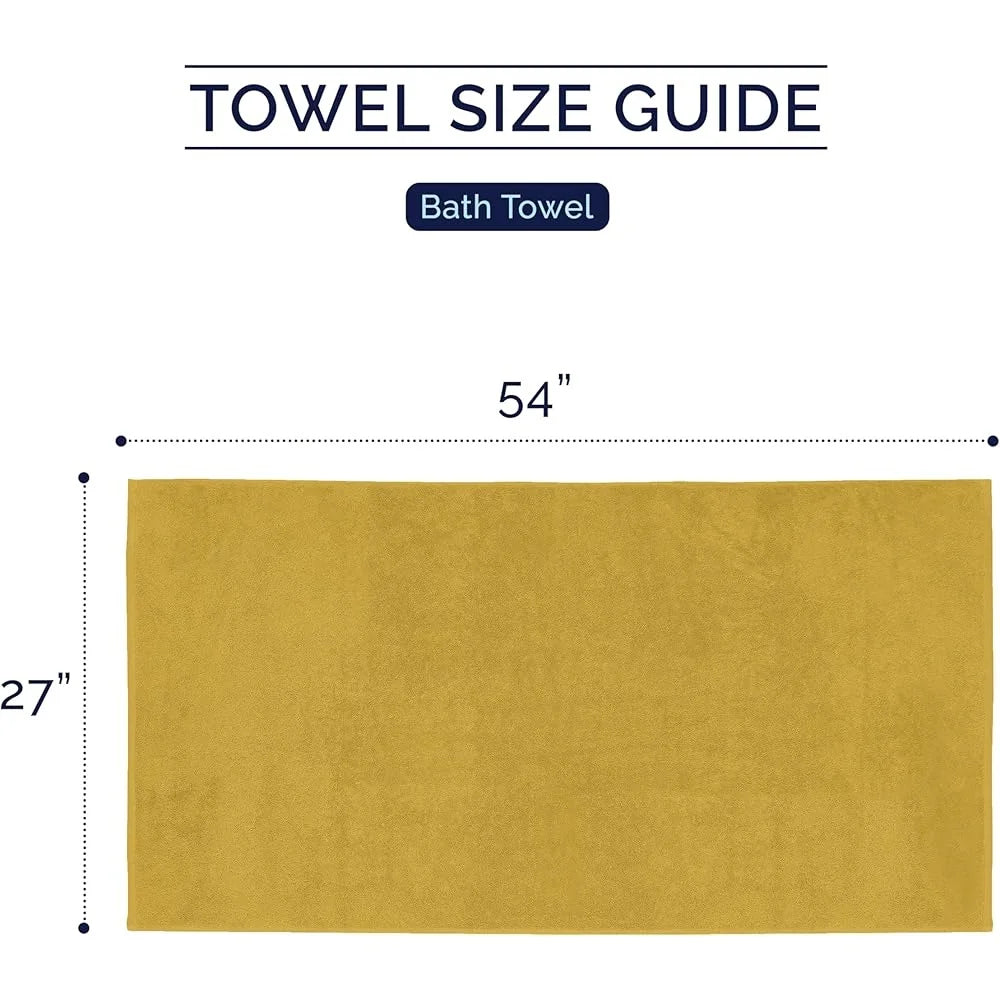 2PC Premium Turkish Cotton Bath Towels