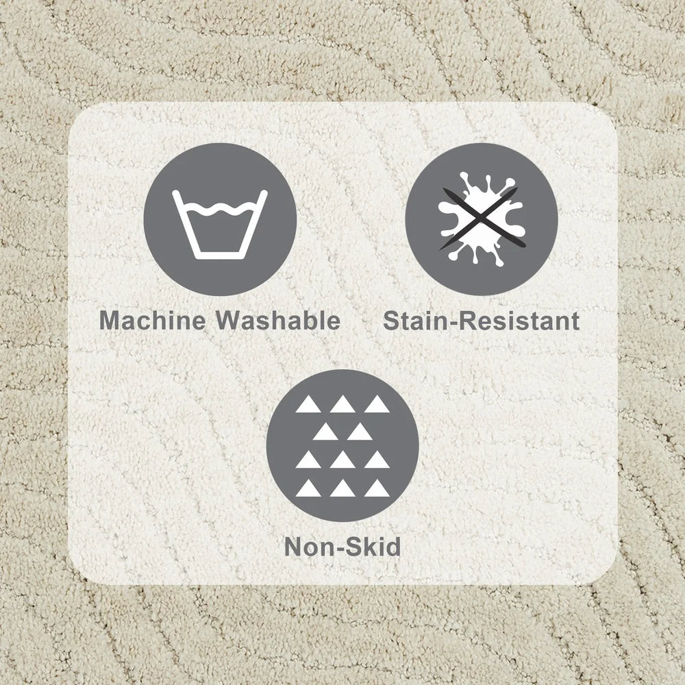 Tufted Waves Bath Rug Set