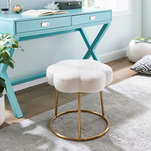 Elegant Boho Floral Vanity Stool