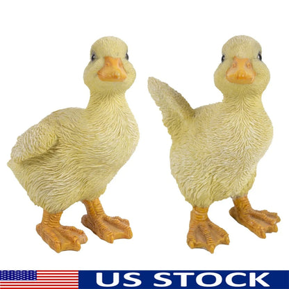 Realistic Yellow Ducklings Garden Statue-Set of 2