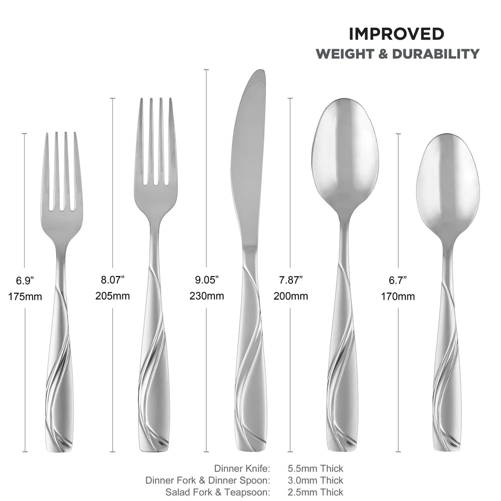 20-Piece Elegant Stainless-Steel Flatware Set