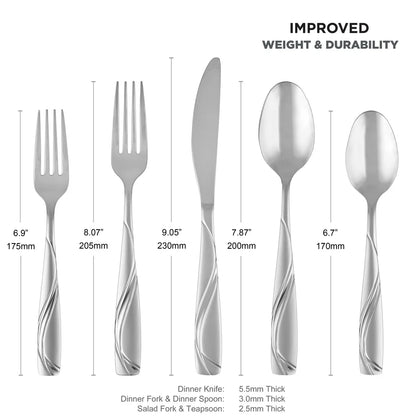 20-Piece Elegant Stainless-Steel Flatware Set