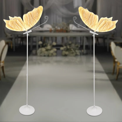 2pcs 110V Creative Butterfly LED Floor Lamp Butterfly Hanging Light Romantic Hanging Wedding Decoration Props Gold