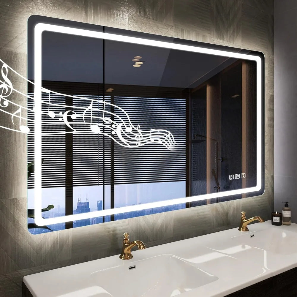 40"x28" Led-Bathroom-Mirror w/Bluetooth