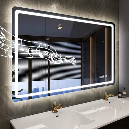 40"x28" Led-Bathroom-Mirror w/Bluetooth