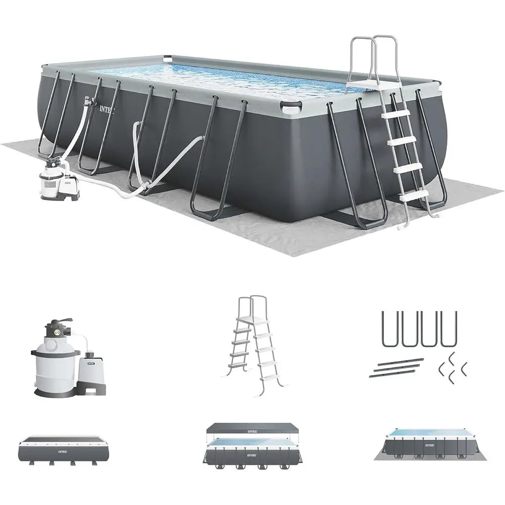 Large 45 Deep Above Ground Swimming Pool Set with Pump