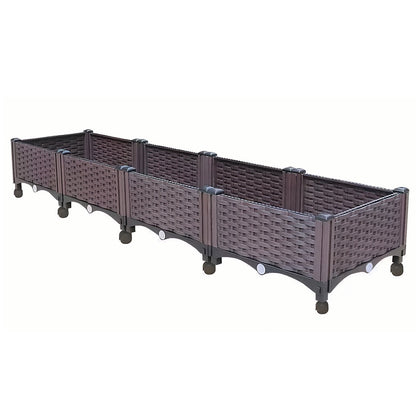 Outdoor Elevated Garden Boxes with Drainage Plug