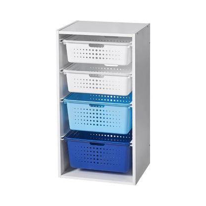 Kids Toy Organizer with 4 Storage Bins, Blue