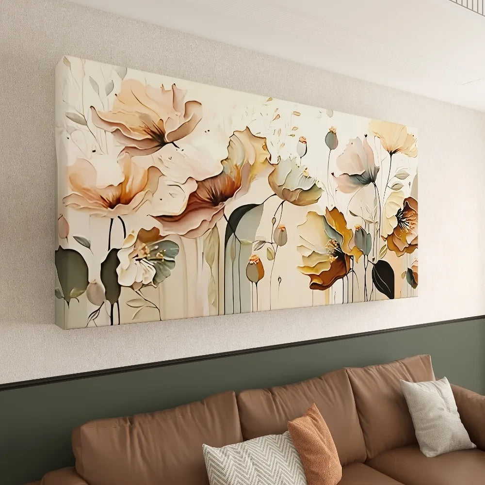 Flowy Petal Abstract floral canvas art