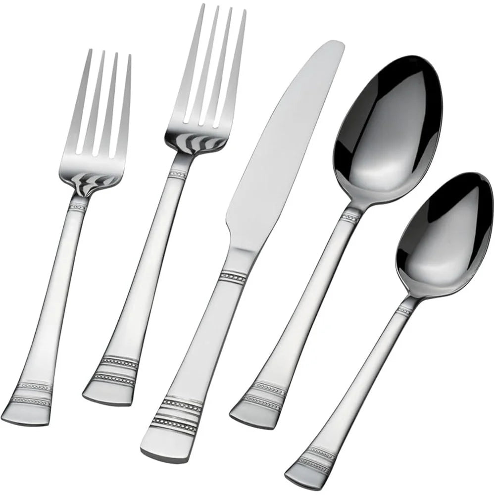 20-Piece Stainless Steel Flatware Set-Service 4