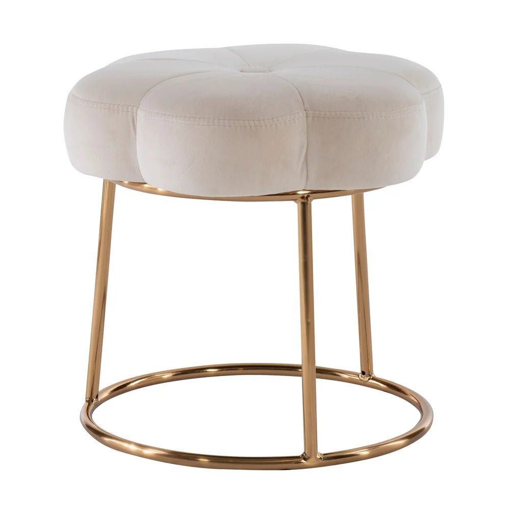 Elegant Boho Floral Vanity Stool
