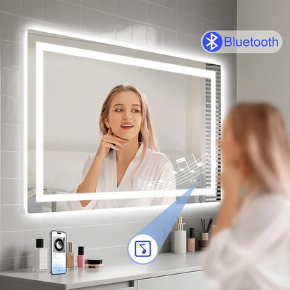 40"x28" Led-Bathroom-Mirror w/Bluetooth