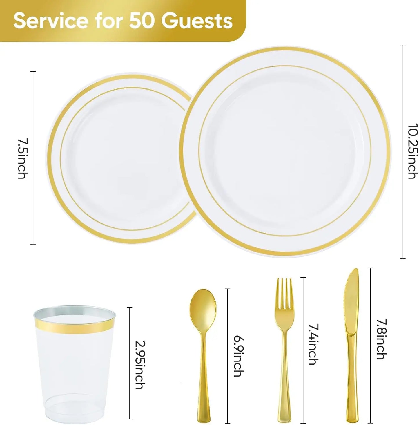 350 Piece Dinnerware Set for 50 Guest